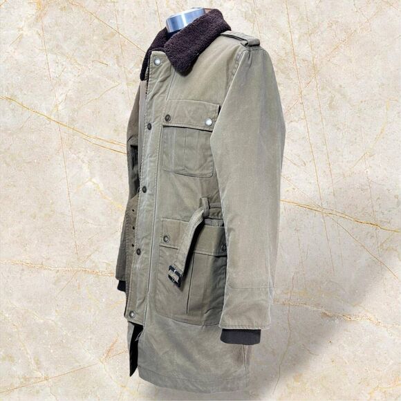Timberland X British Millerain Premium Waxed Car Military Coat 8514J262 size L/G - Picture 7 of 13
